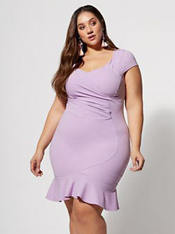 Luna Ruched Side Bodycon Dress - Fashion To Figure Wonderful Cocktail Attire For Plus Size Ladies: Cocktail Party Outfits,  Cocktail Dresses,  party outfits,  Cute Cocktail Dress  