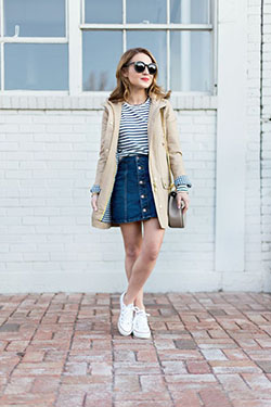 Nice and trendy ideas petite outfits, Petite size: Denim skirt,  Petite size,  Skirt Outfits,  Casual Outfits  