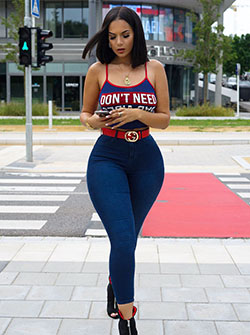 Curvy Girl Best Baddie Outfits: Denim Outfits,  Baddie Outfits,  Black girls,  Curvy Girls  