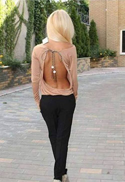 Backless Open Back Top Outfits: Backless dress,  Capri pants,  Top Outfits  