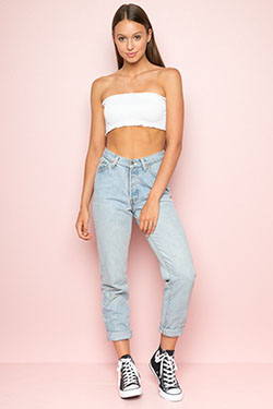 Girly Cute Outfits With Tube Tops: Crop top,  Tube top,  Brandy Melville,  Tube Tops Outfit  