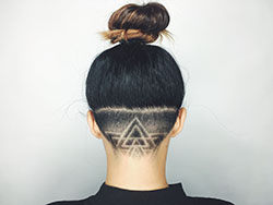 Symbols shaved in hair, Long hair: Bob cut,  Long hair,  Hair Color Ideas,  Hairstyle Ideas,  Short hair,  Pixie cut,  Bob Hairstyles  