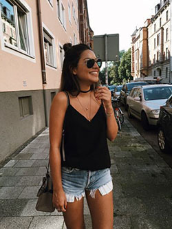 Shorts hot summer outfits, Casual wear: summer outfits,  shirts,  Fashion accessory,  Casual Outfits  