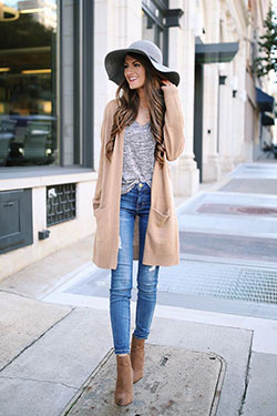 Casual outfit ideas for Fashion blog, Southern Fashion: fashion blogger,  Denim Outfits,  Casual Outfits,  Long Cardigan Outfits  