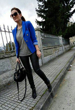 You should try these outfit blazer azulino, Casual wear: Blazer Outfit,  Casual Outfits,  Blazer  