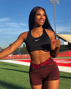 Fit black girl instagram, Physical fitness, Workout Shorts Summer: Sports bra,  Fitness Model,  Slim Women,  Gym shorts,  Girls With Muscles  