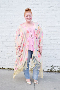 Summer Plus Size Kimono Outfits: Kimono Outfit Ideas,  kimono outfits,  Trendy Shurg Outfit  