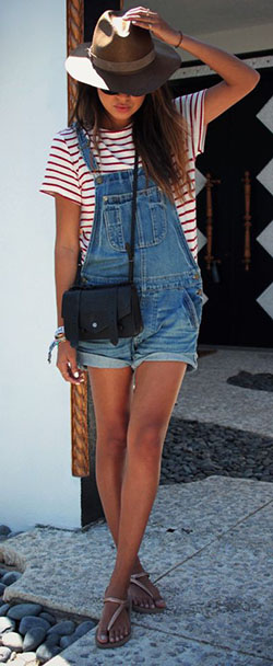 Latest and trendy cute shortalls outfit, Casual wear: Romper suit,  Casual Outfits,  Overalls Shorts Outfits  