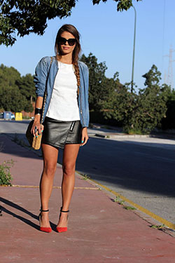 Asymmetrical Skirt Outfits, Flight jacket: Skirt Outfits  