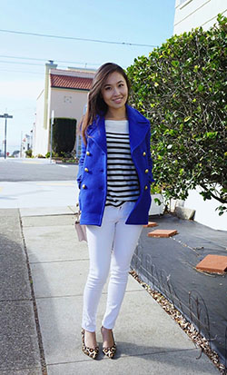 Royal Blue Blazer Outfit Women: Royal blue,  Blazer Outfit  