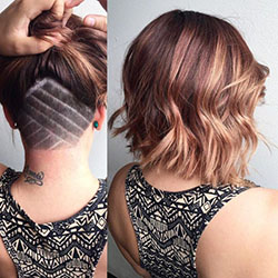 Check these elegant lob with undercut, Bob cut: Bob cut,  Hairstyle Ideas,  Short hair,  Bob Hairstyles  