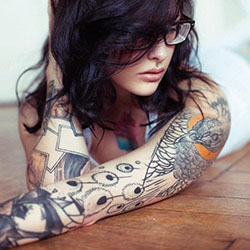 Nerdy Glasses For Girls, TatouÃ©(e)s, upper arm: Body art,  Temporary Tattoo,  Nerdy Glasses  