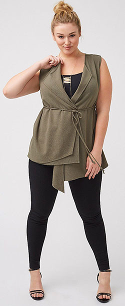 Fashionable Attire For Plus-Size Females, Plus Size Vest      ...: Plus size outfit,  Casual Plus-Size Outfit  