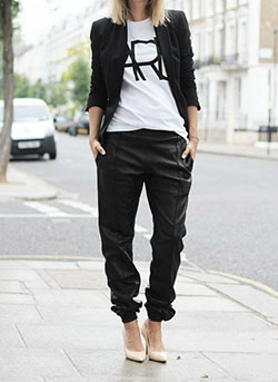 Imminent style ideas for dress up joggers, Pencil skirt: Jogger Outfits  