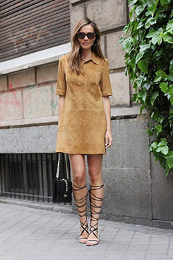 Vestidos con sandalias gladiadoras, Pencil skirt: Denim skirt,  Pencil skirt,  Retro style,  Gladiator Sandals Dresses  