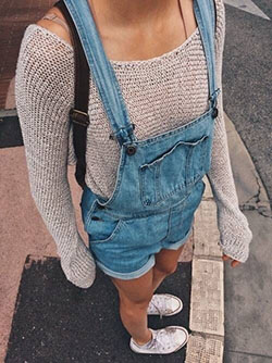 Cute first day of school outfits: School Outfit,  Casual Outfits,  Overalls Shorts Outfits  