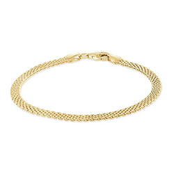 Yellow Gold Plated Sterling Silver 3.9mm Mesh Bracelet £34.00: Sterling Silver Bracelet,  bracelet  