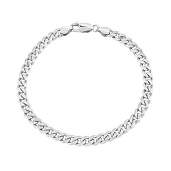 Sterling Silver 5.4mm Diamond Cut Curb Link Bracelet £29.00: bracelet  