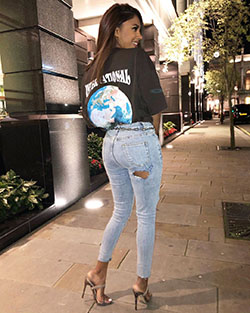 White and blue jeans, denim, photography for girl: White And Blue Outfit  