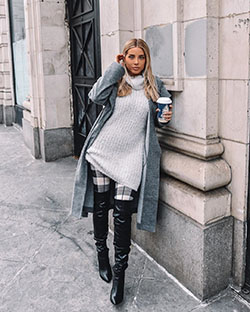 Jamie Stone knee-high boot, coat matching outfit, cute girls photos: Boot Outfits,  coat,  Wool Coat  