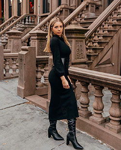 Jamie Stone dress knee-high boot lookbook fashion, cute girls photos: Boot Outfits  