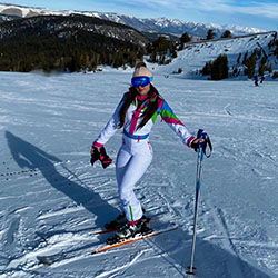 Caitlin Rice, cross-country skiing, outdoor recreation, ski equipment: Brianna Francisco Instagram,  Magenta And Yellow Outfit,  Purple And Pink Outfit,  Purple Undergarment  