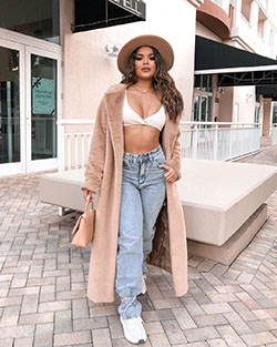Beige and brown jeans, outfit ideas, street fashion: 