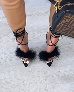 brown dresses ideas with fur, legs picture, shoe: Brown Fur  
