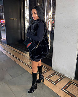 Nabz Instagram knee-high boot dress for girls, photography ideas, hot legs: Boot Outfits  