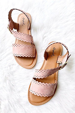Blush slide-on sandals // casual sandals // summer sandals // eyelet details // ... | Summer Outfit Ideas 2020: Outfit Ideas,  summer outfits,  Casual Outfits,  sandals  