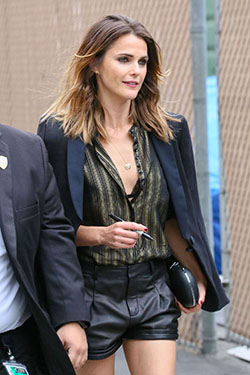 Keri Russell – Looks stunning while arrives to Jimmy Kimmel Live in LA: Celebrity Fashion,  hot celebrity  