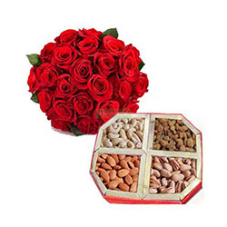 Red Roses And Dry Fruits: 