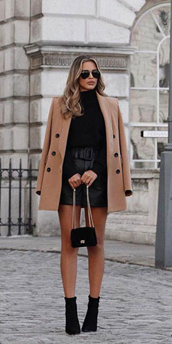 Colour outfit, you must try winter clothes inspiration, winter clothing, street fashion, trench coat: winter outfits,  Trench coat,  Street Style,  Classy Winter Dresses  