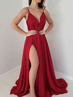 Floor length elegant red prom dress: Cocktail Dresses,  Evening gown,  fashion model,  Prom Dresses,  Formal wear,  Bridal Party Dress,  Red Outfit  