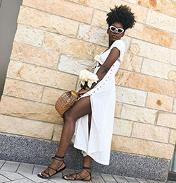 White colour outfit, you must try with trousers: White Outfit,  Street Style,  Bell Bottoms  