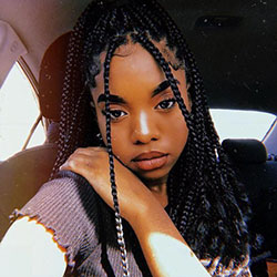 Hairstyles with box braids artificial hair integrations, african americans: African Americans,  Crochet braids,  Box braids,  Braided Hairstyles,  Black hair  