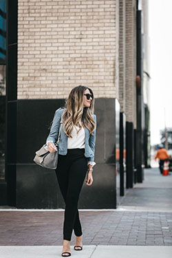 Black and white colour dress with trousers, blazer, denim: Informal wear,  Street Style,  Casual Outfits,  Classy Fashion  