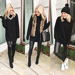 Fur clothing: winter outfits,  Fur clothing,  Fake fur,  Leggings,  Legging Outfits,  Tights,  coat  