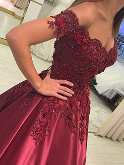 Ball gown sleeveless off the shoulder applique satin floor length dresses: Cocktail Dresses,  Wedding dress,  Evening gown,  Sleeveless shirt,  Ball gown,  Strapless dress,  Prom Dresses,  Formal wear,  Bridal Party Dress,  Red Outfit  