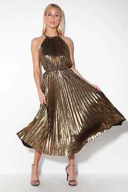 Trendy clothing ideas pleated gold dress, cocktail dress, fashion model, lucy paris: Cocktail Dresses,  fashion model,  Lucy Paris  