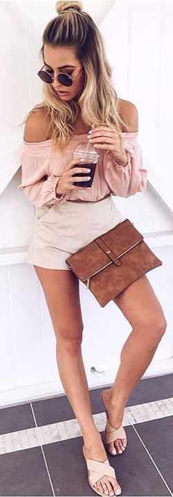 Tan outfit ideas with skirt, shirt sunglasses: Hot Girls,  Street Style,  Boho Chic  