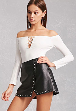 White colour ideas with cocktail dress: Cocktail Dresses,  fashion model,  White Outfit,  Leather Skirt Outfit  