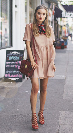 Brown and white dresses ideas with leather, blazer, silk: Street Style,  Casual Outfits  