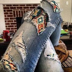 Leggings under ripped jeans, lularoe leggings, ripped jeans, visual arts: Ripped Jeans,  Legging Outfits  