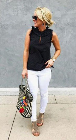 white clothing ideas with sportswear, t-shirt, jeans: White Jeans,  Spring Outfits,  White Sportswear,  White T-Shirt  