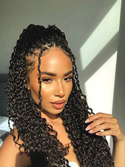 Colour outfit, you must try passion twist styles artificial hair integrations, crochet braids: Jheri Curl,  Crochet braids,  Box braids,  Braided Hairstyles,  Black hair  