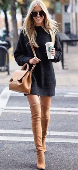 Winter looks for womens, winter clothing, street fashion, casual wear: winter outfits,  Hot Girls,  Street Style,  Classy Winter Dresses  