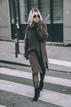 Brown colour outfit, you must try with jacket, coat, fur: Teen outfits,  Street Style,  Brown Outfit  