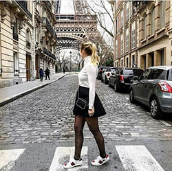 White style outfit with: Hot Girls,  Teen outfits,  White Outfit,  Eiffel Tower,  Street Style,  Black And White  