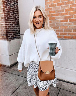 White colour combination with sweater, blazer, shorts: winter outfits,  White Outfit,  Date Outfits,  Street Style,  Black And White  